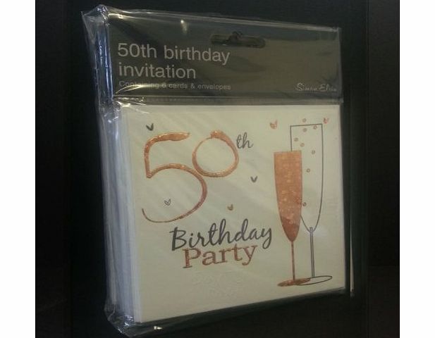 Simon Elvin 50th Birthday Party Invitations {Holographic} 36 Multipack Cards With Envelopes